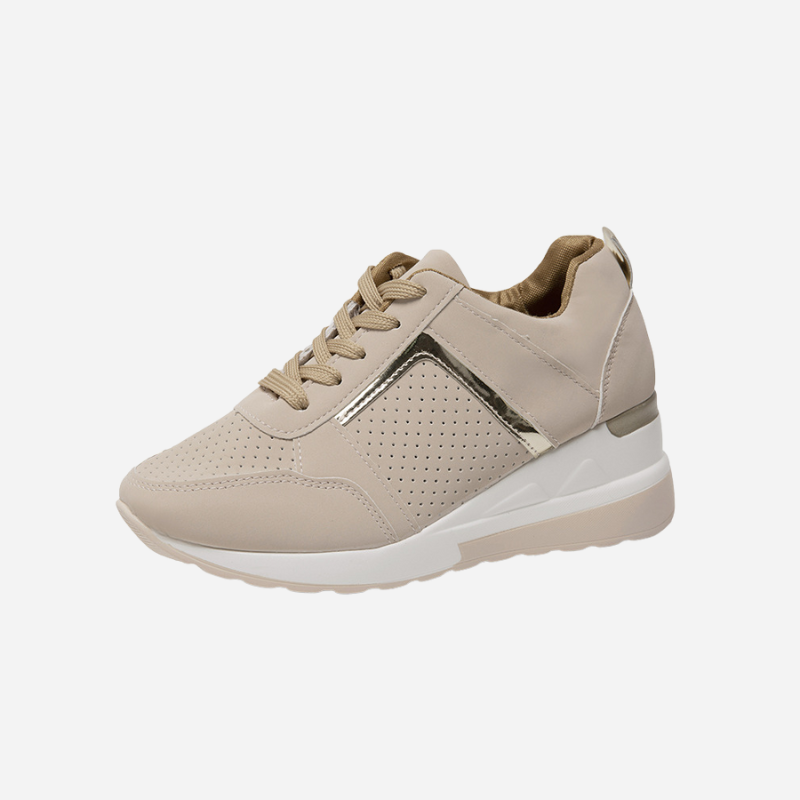 Damsneakers Med Andningsbar Stickad Ovandel, Stödjande Sula