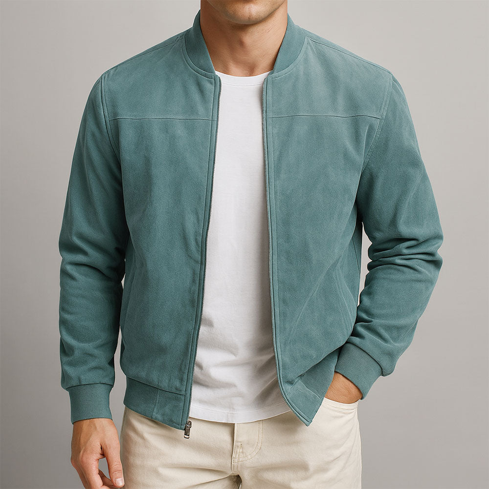 Herrmockajacka Slim Fit Minimalistisk Bomber