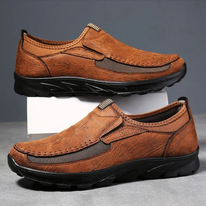 Andningsbara Slip-On Loafers För Män Med Vadderad Innersula