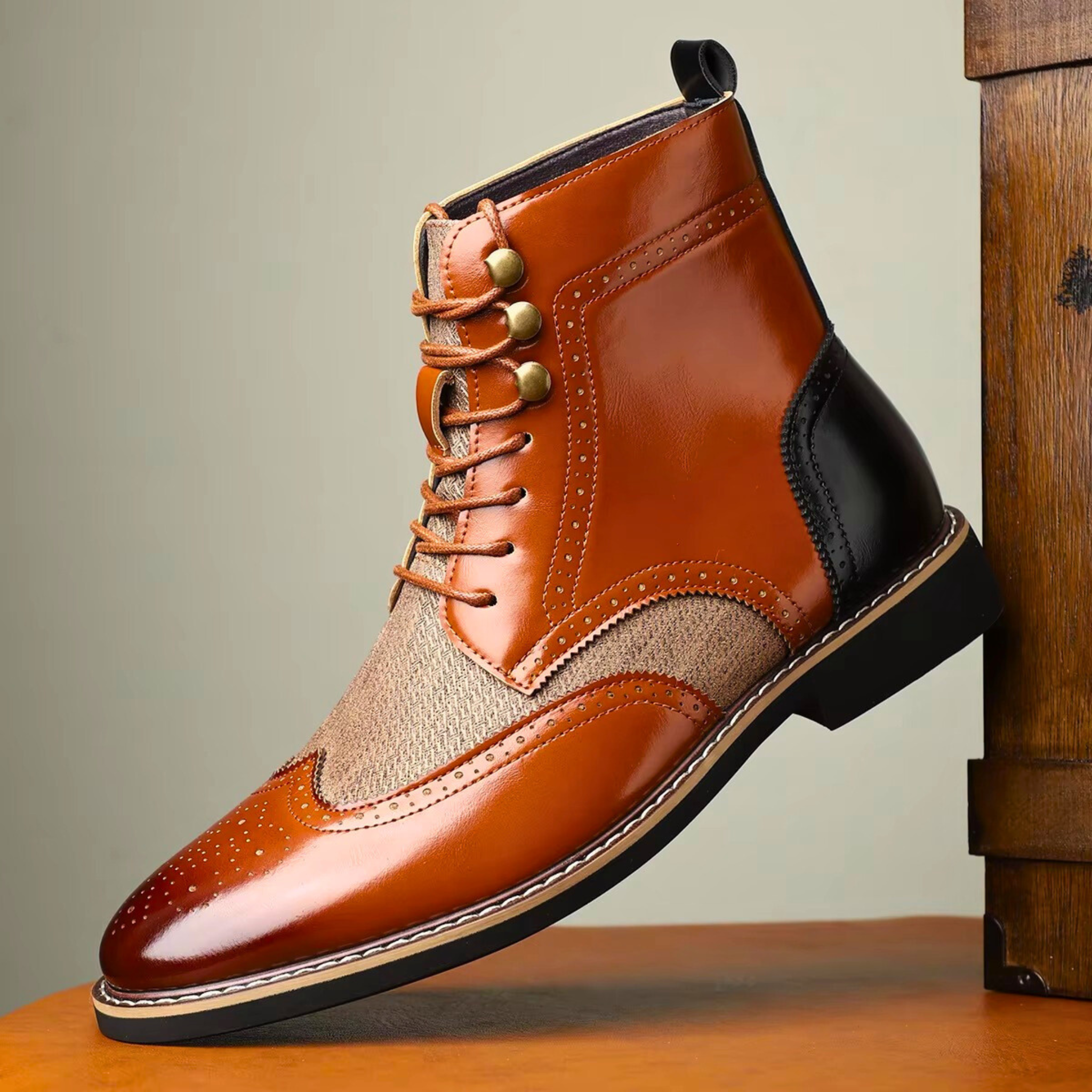Brogueskor För Kvinnor Med Tvåfärgad Design