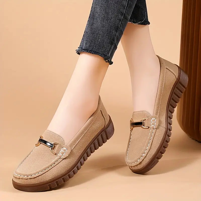 Damloafers med vadderad innersula