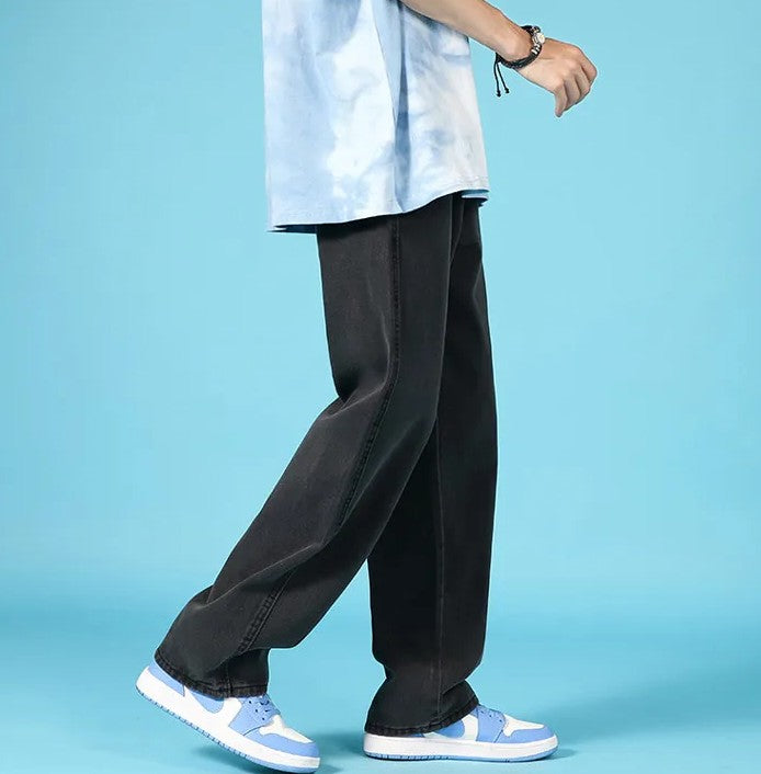 Herr Raka Jeans Med Lös Passform Hip Hop Cargobyxor Med Dragkedja