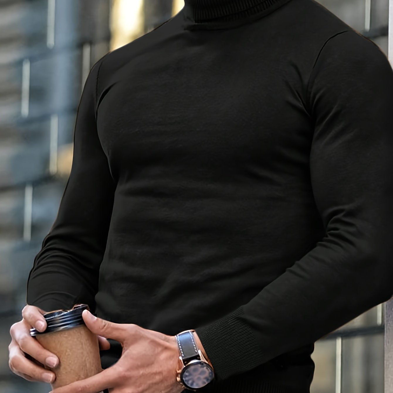 Herr Vinter Polotröja Slim Fit Stickad