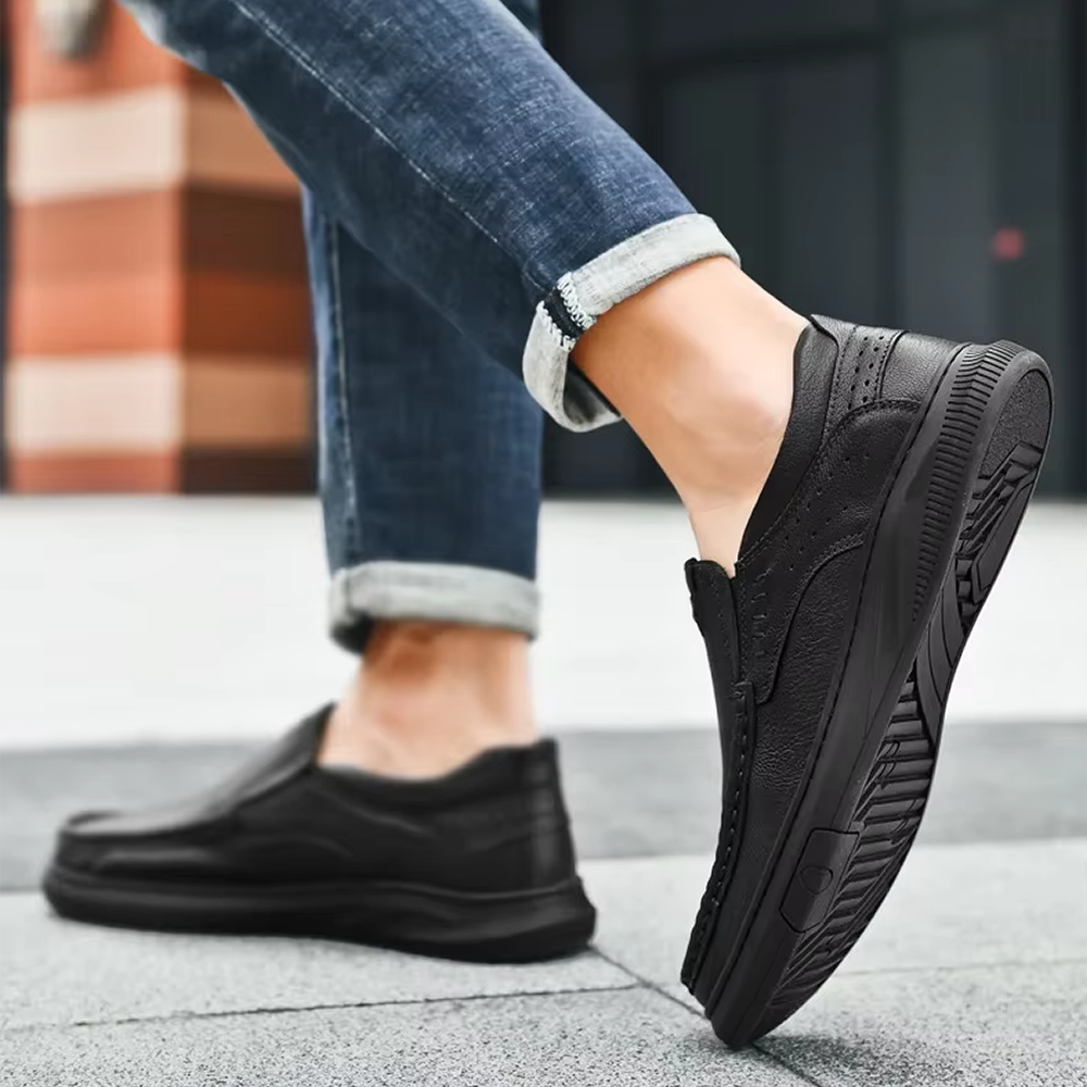 Herrloafers I Äkta Läder Med Bekväm Passform