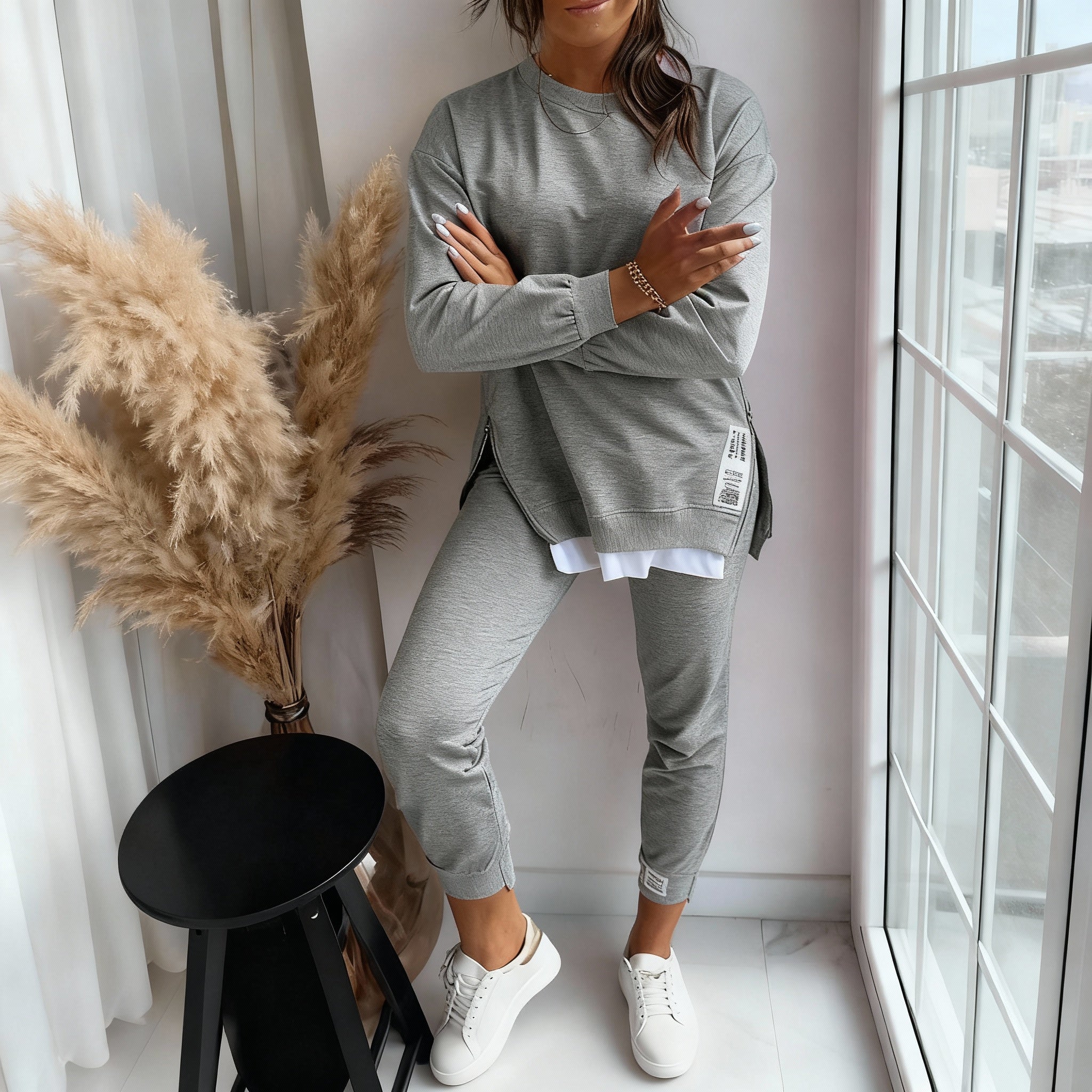 Loungewear-Set För Kvinnor, Tröja Och Byxor