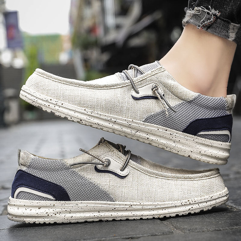 Herrloafers I Canvas Med Lätt Eva-Sula