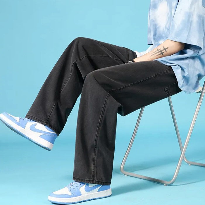 Herr Raka Jeans Med Lös Passform Hip Hop Cargobyxor Med Dragkedja