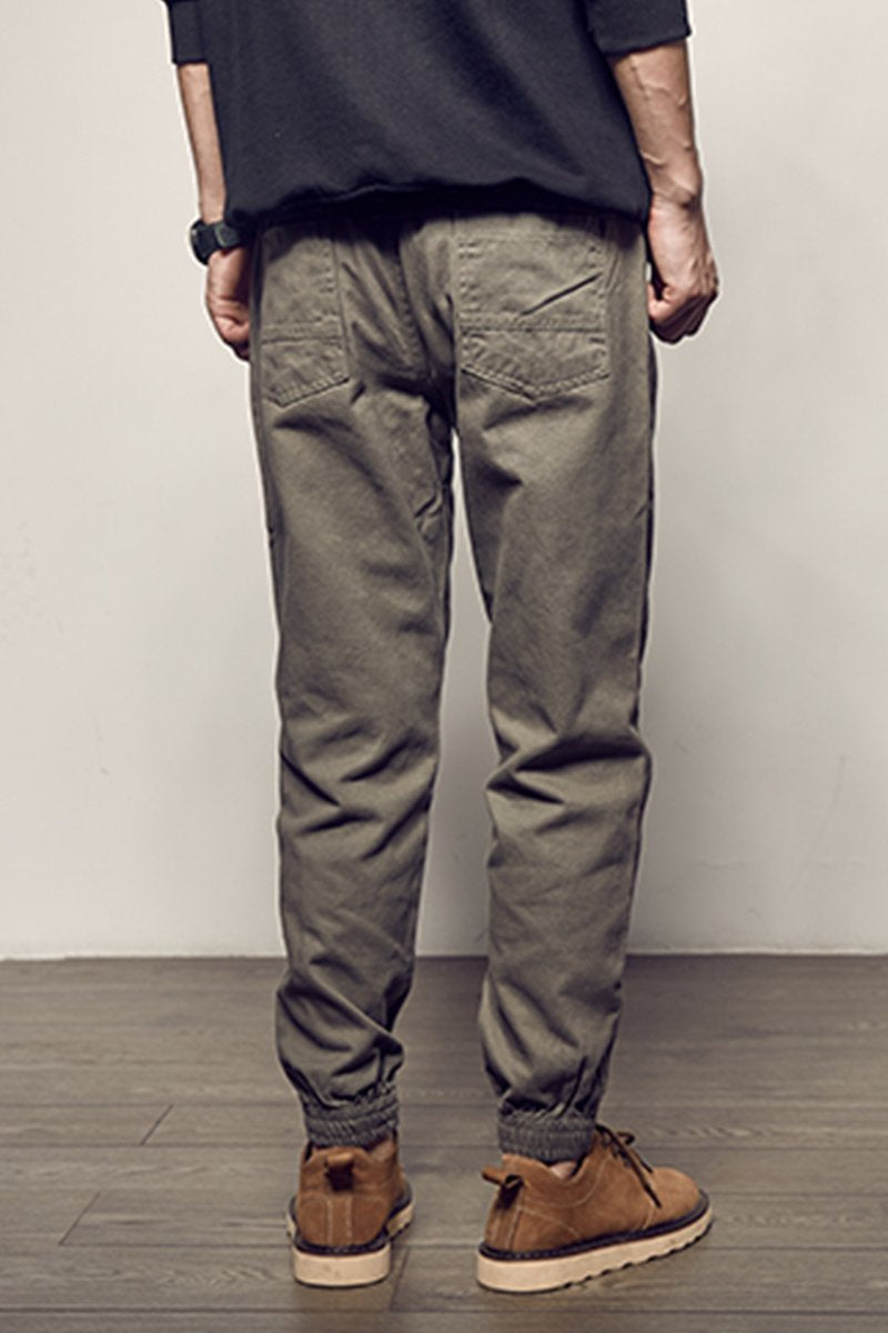 Herrjoggingbyxor med Elastisk Midja och Ankellinning