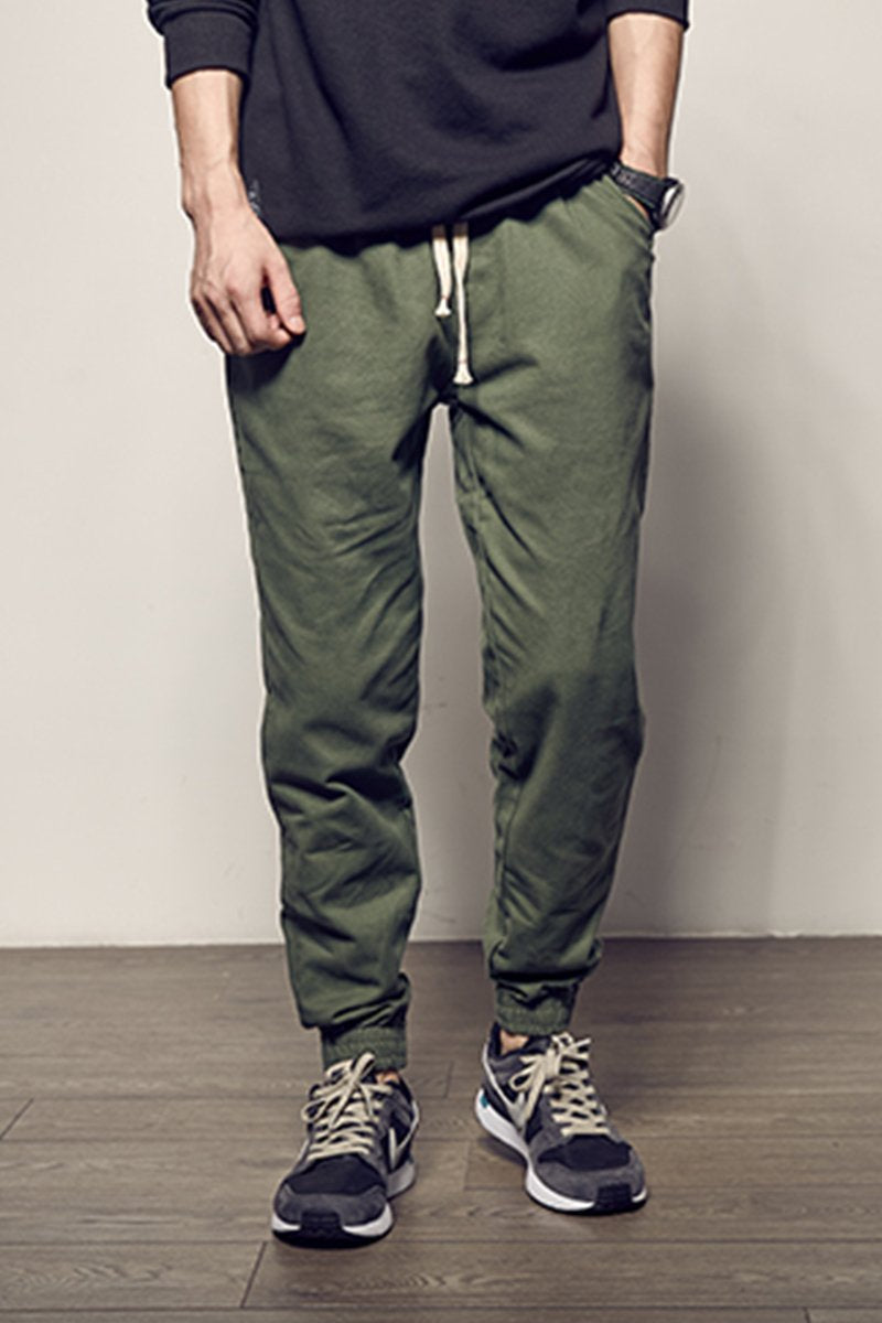 Herrjoggingbyxor med Elastisk Midja och Ankellinning