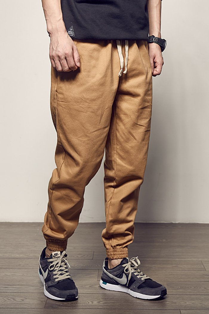 Herrjoggingbyxor med Elastisk Midja och Ankellinning