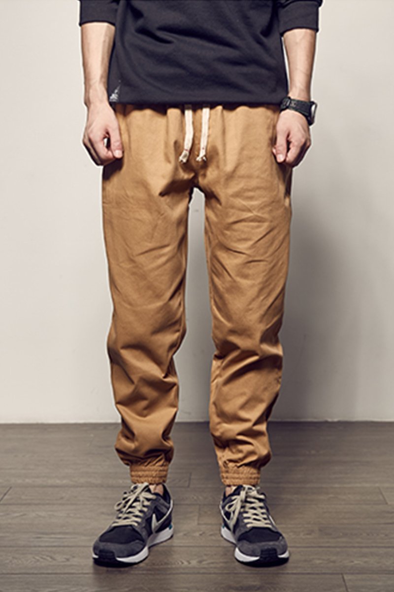 Herrjoggingbyxor med Elastisk Midja och Ankellinning