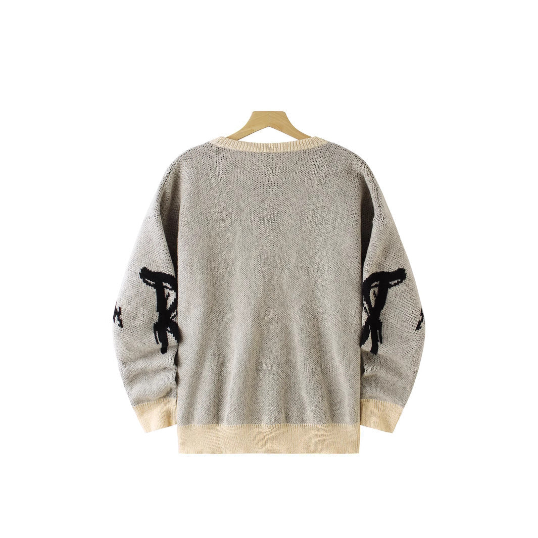 Herrtröja Med Lång Ärm, Enfärgad, F-Neck