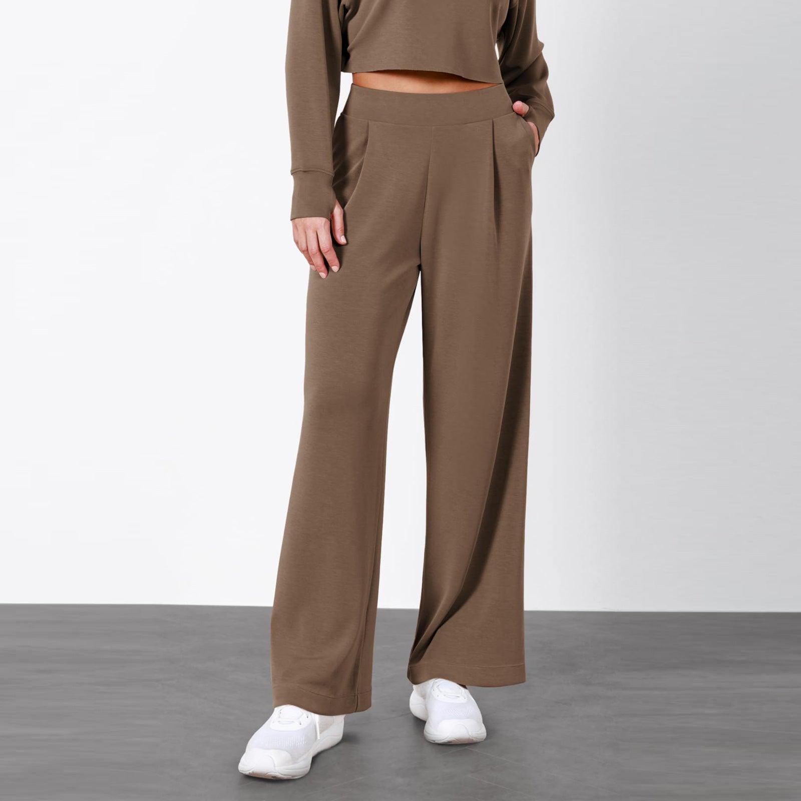 Dambyxor Med Hög Midja Och Raka Ben Och Nedsänkt Falldesign