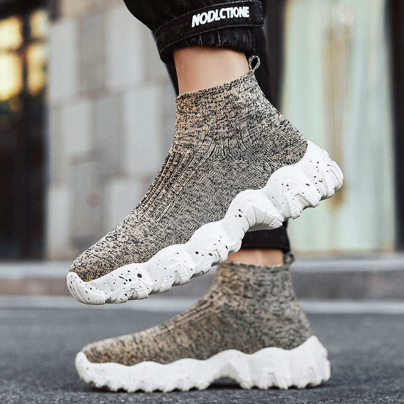 Herrskor Med Mellanhöga Slip-On-Platåskor