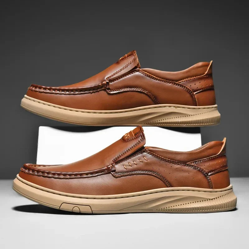 Herrloafers I Äkta Läder Med Bekväm Passform