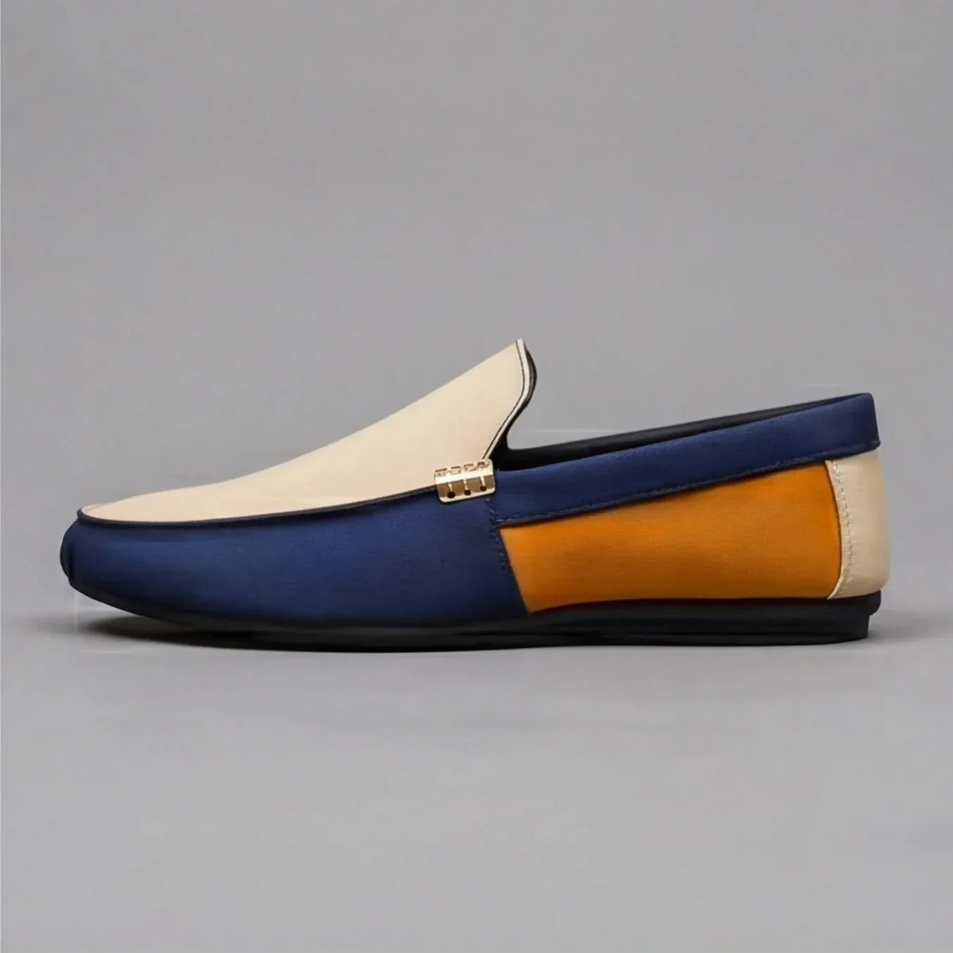 Herr Slip On Canvas Loafers Lätta Casual Patchwork Design