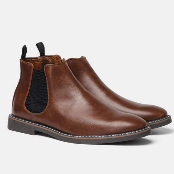 Herr Chelsea Boots Slip-On Elastisk Stötdämpande Sula