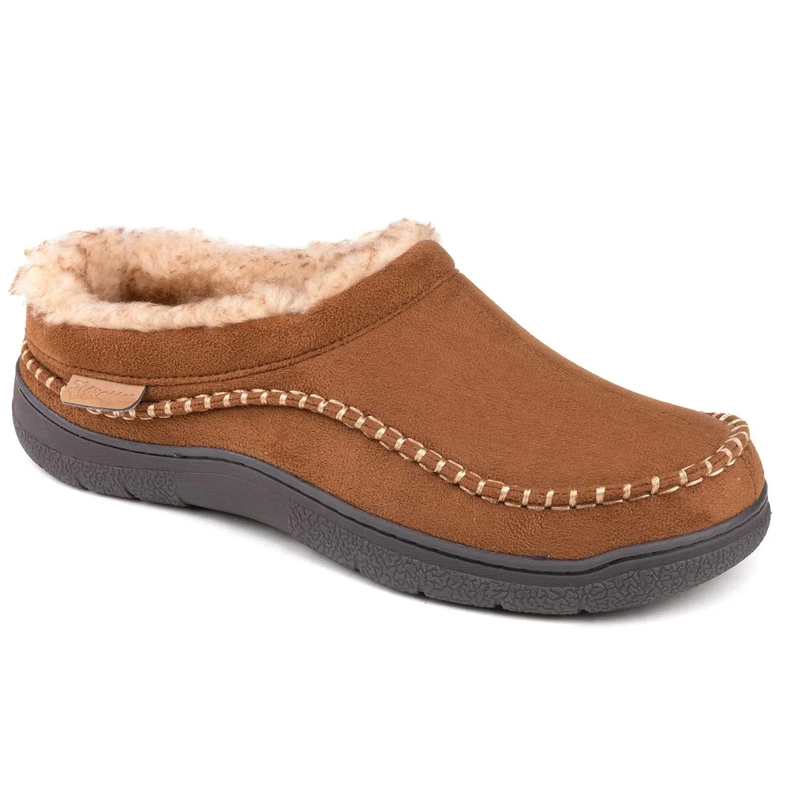 Herrloafers Med Slip-On-Detaljer, Bred Tå, Halkfri Plysch