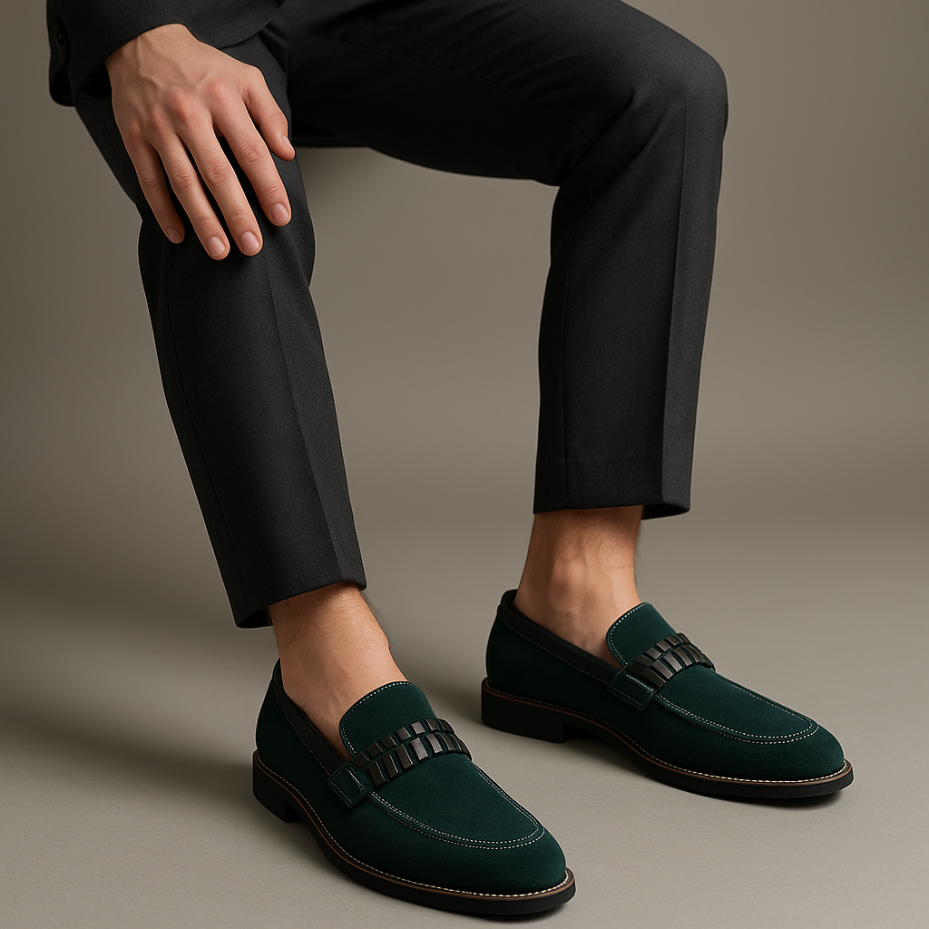 Herrloafers Konstmocka Slip-on med Flätad Rem