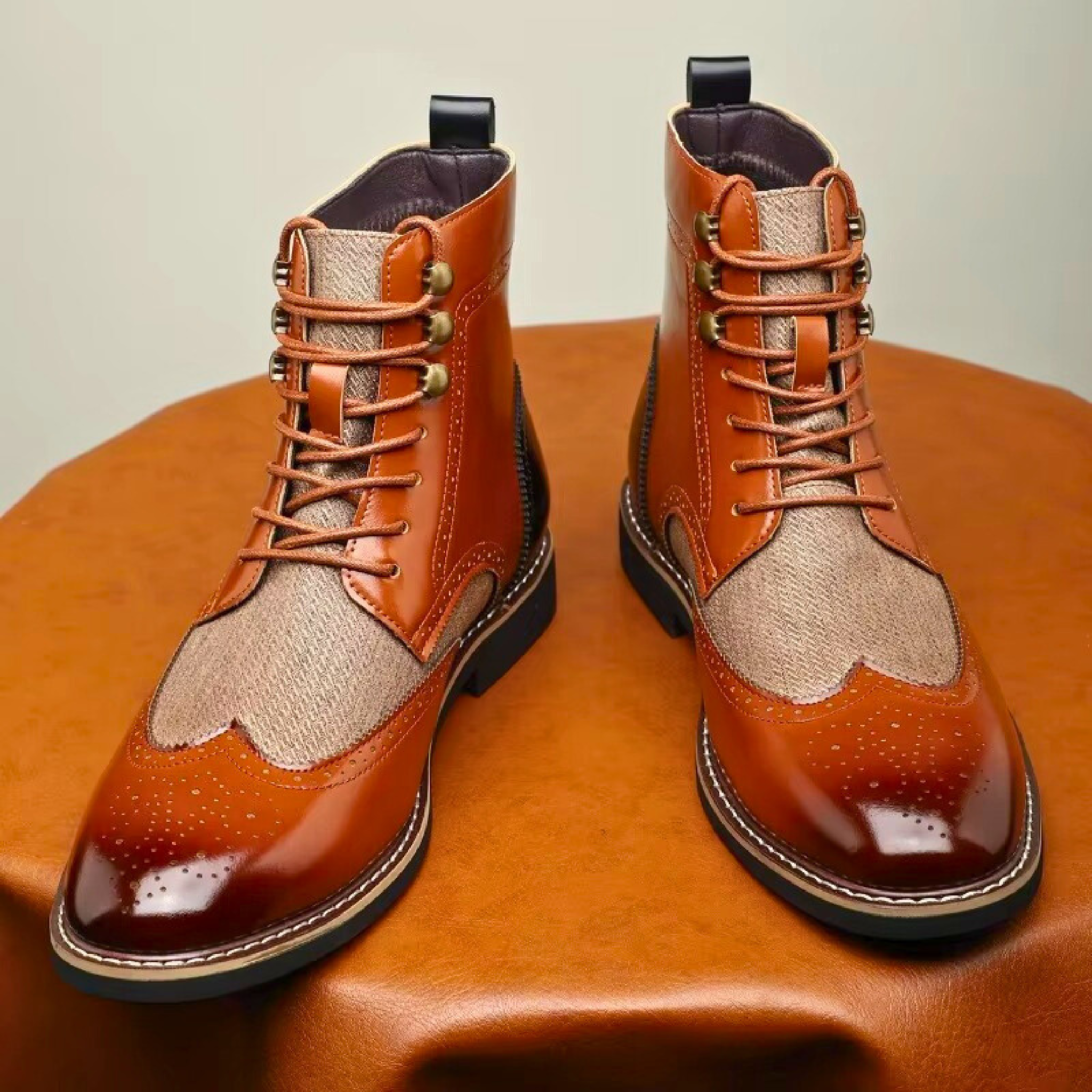 Brogueskor För Kvinnor Med Tvåfärgad Design