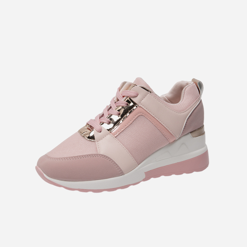 Damsneakers Med Andningsbar Stickad Ovandel, Stödjande Sula