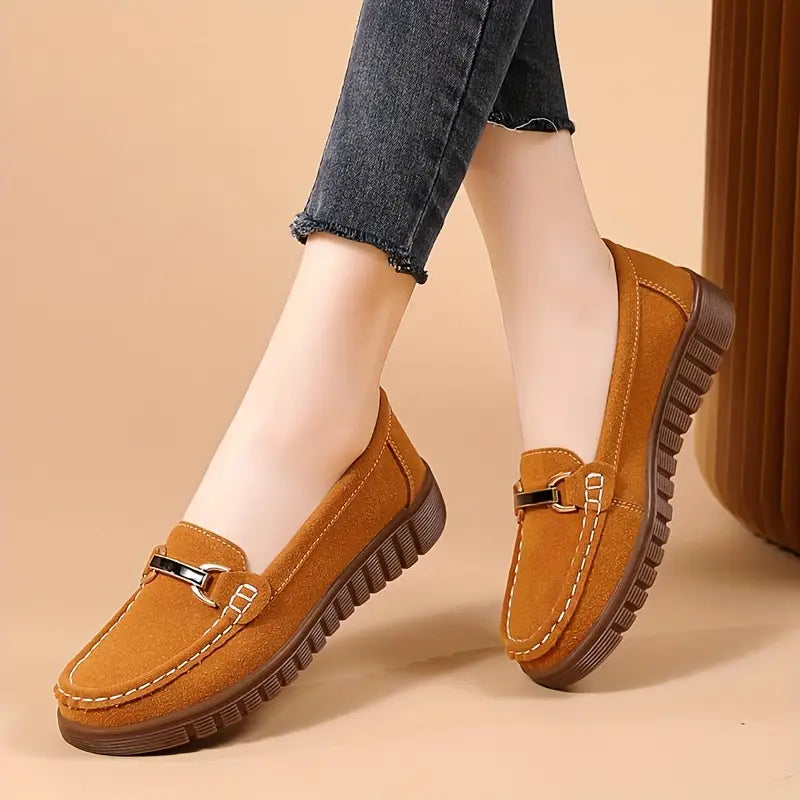 Damloafers med vadderad innersula