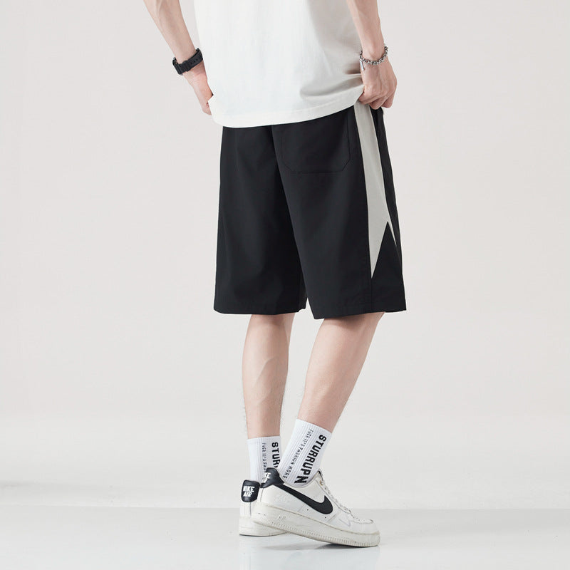 Herr Sommarsportshorts Lätta Lös Passform Rak Skärning Mikroelastisk