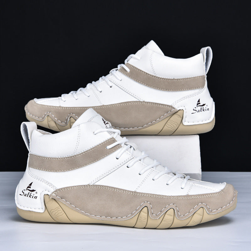 Herr Sneakers Med Vågformad Sula Och Kontrasterande Paneler