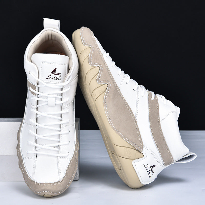 Herr Sneakers Med Vågformad Sula Och Kontrasterande Paneler