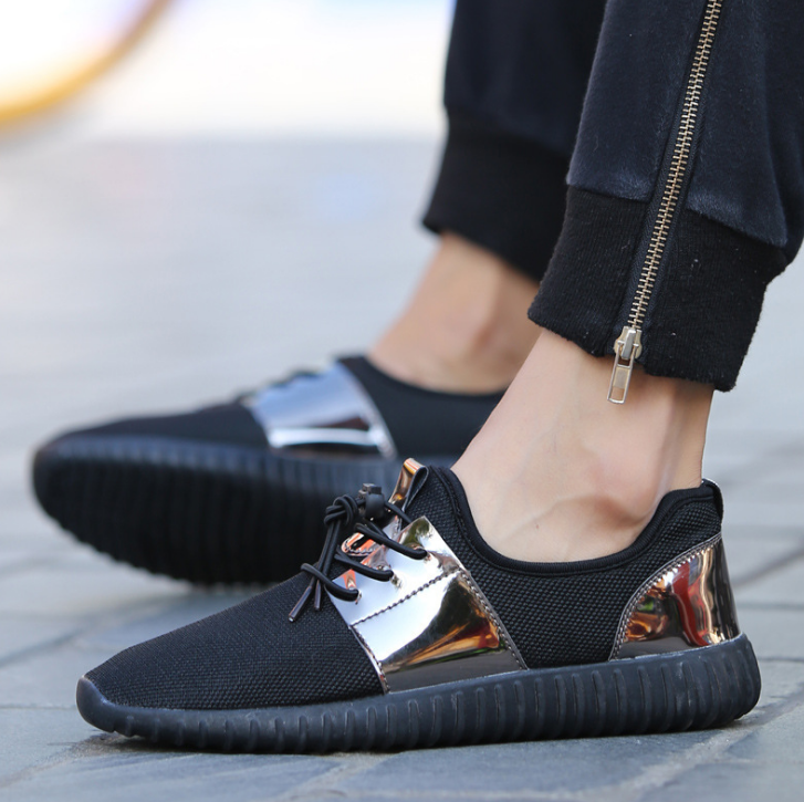 Herrsneakers med nätovandel och gummisula