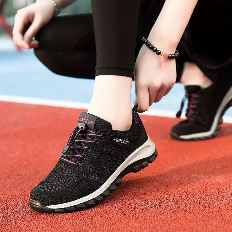 Damsneakers Andningsbara mesh Vadderade sulor Valvstöd