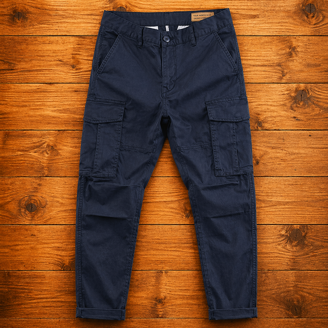Herr Slim Cargo Byxor Flerfickorsdesign Normal Passform