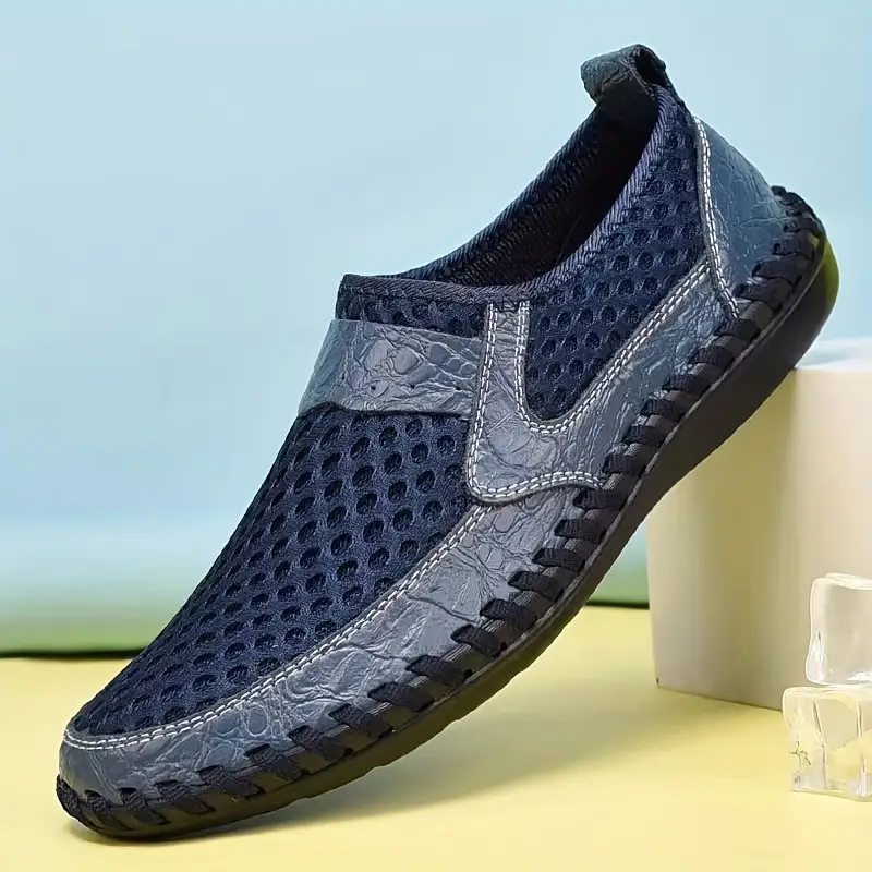 Herr Slip On Skor Mesh Ovandel Bred Passform Halkfri Kudde Sula