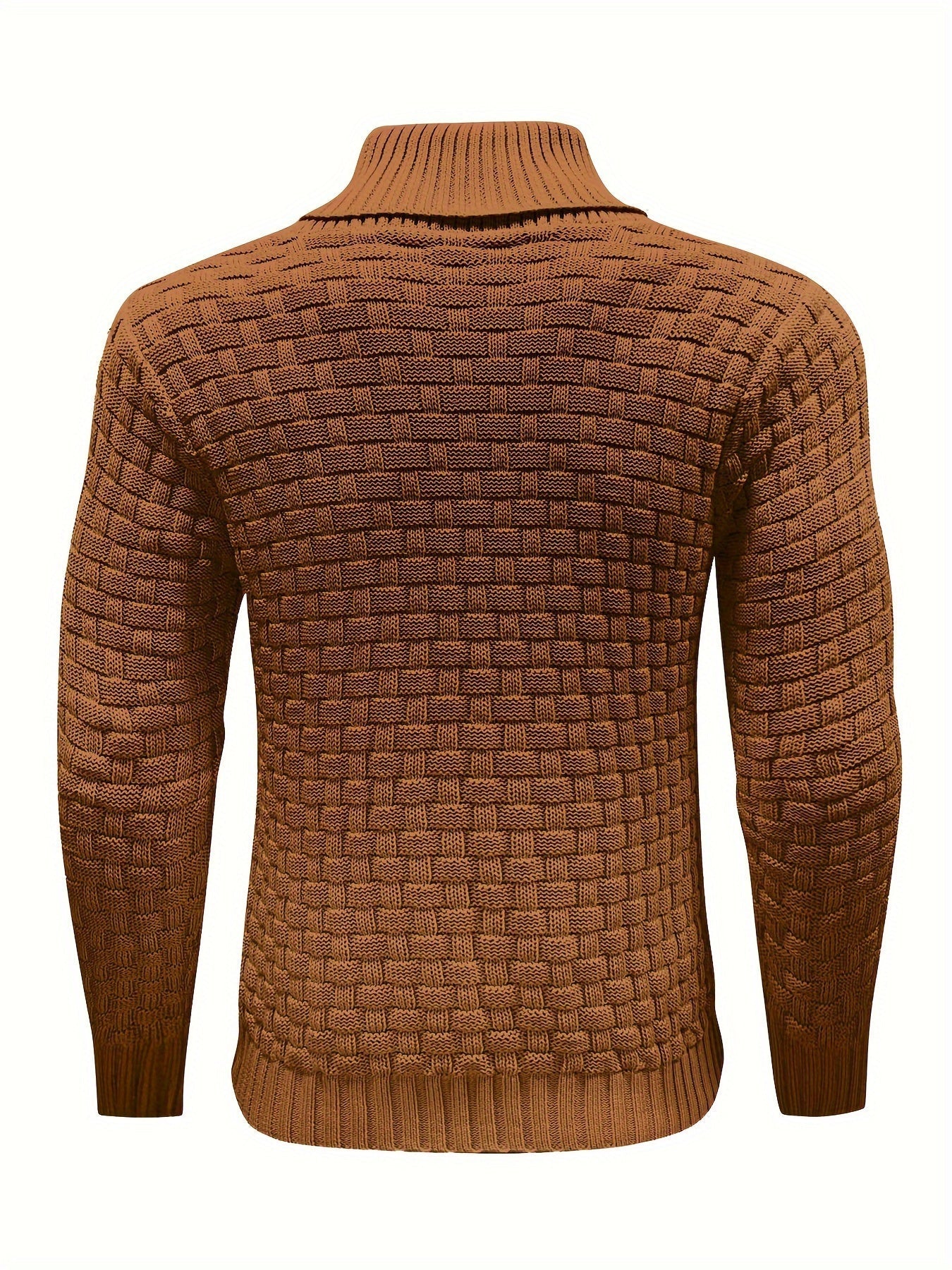 Herr Tröja i Waffle Knit med Sjalkrage