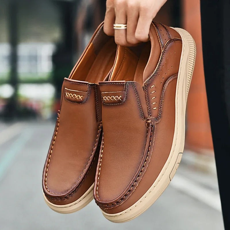 Herr Slip-On Loafers Med Dämpad Innersula Och Gummisula