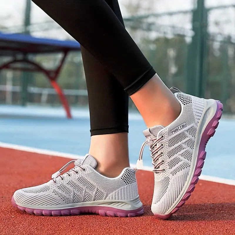 Damsneakers Andningsbara mesh Vadderade sulor Valvstöd