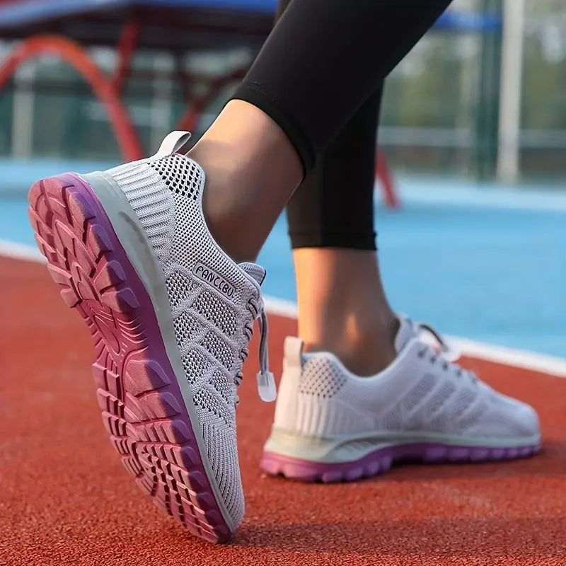 Damsneakers Andningsbara mesh Vadderade sulor Valvstöd