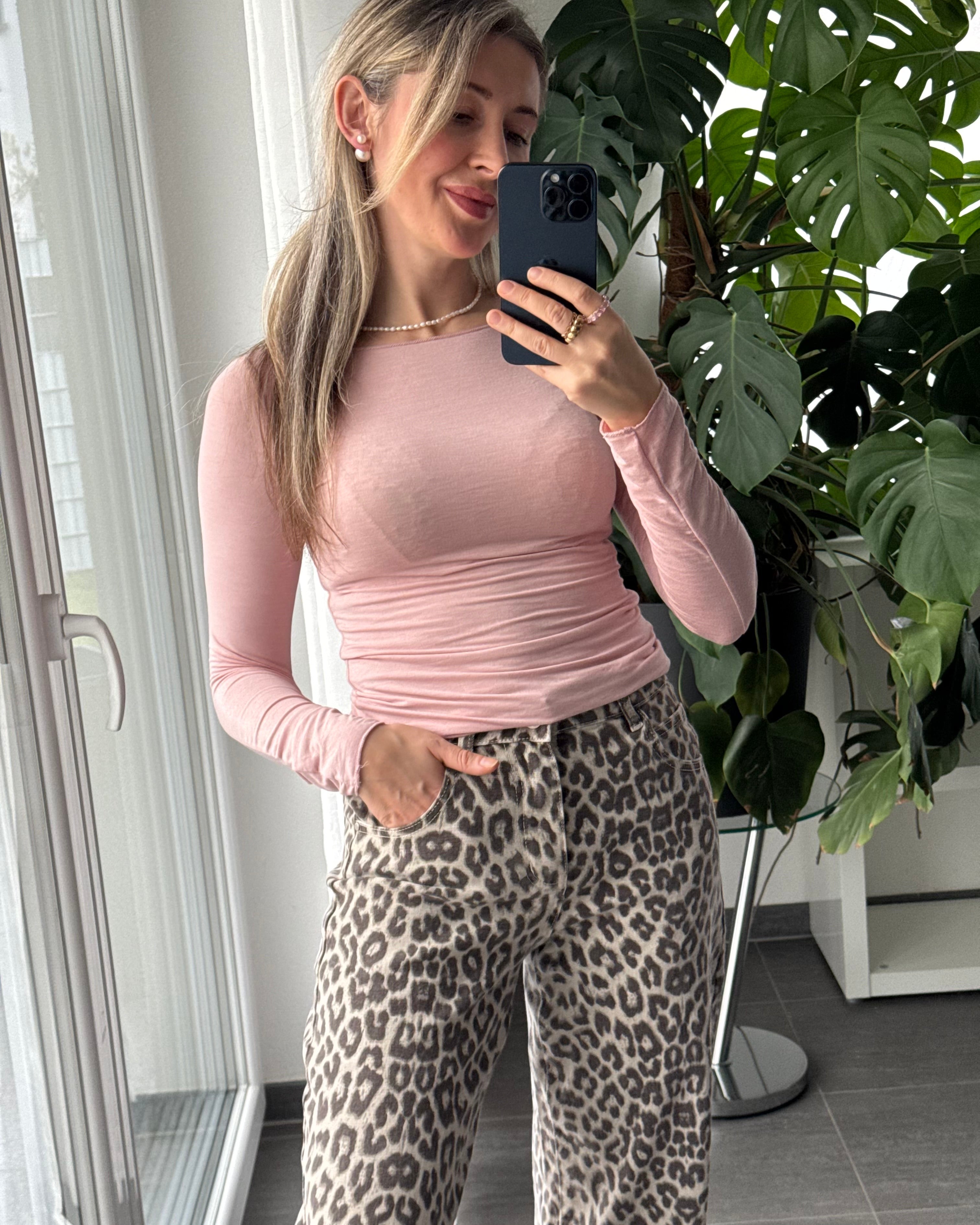 Långärmad Topp För Kvinnor Med Stretchig Passform