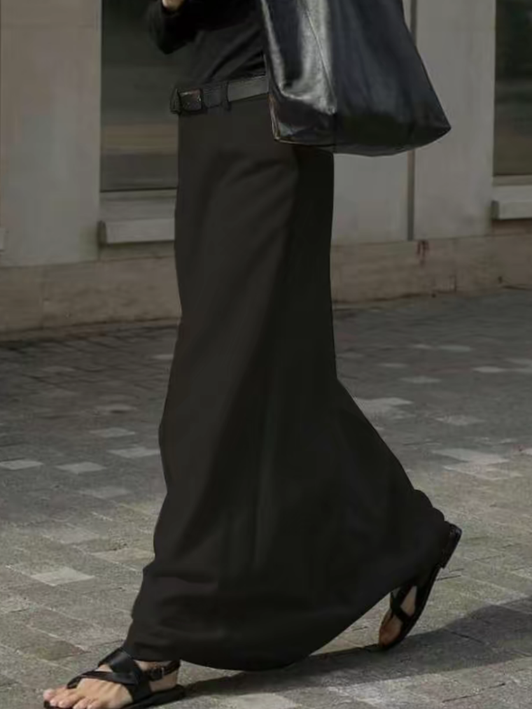 Dam Maxikjol H-Linje Med Stretchtyg