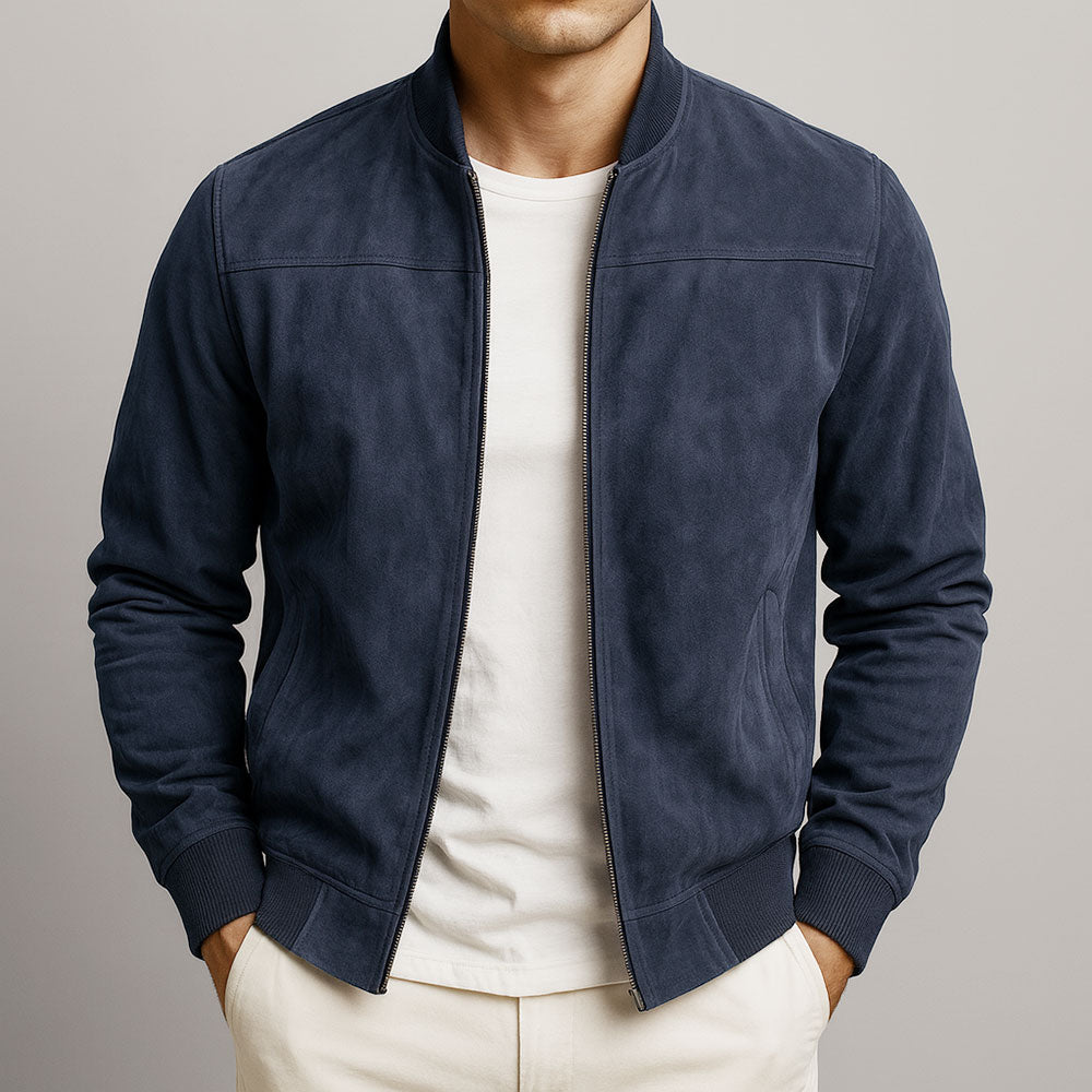 Herrmockajacka Slim Fit Minimalistisk Bomber