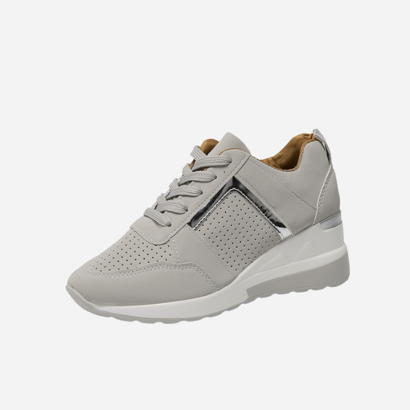 Damsneakers Med Andningsbar Stickad Ovandel, Stödjande Sula