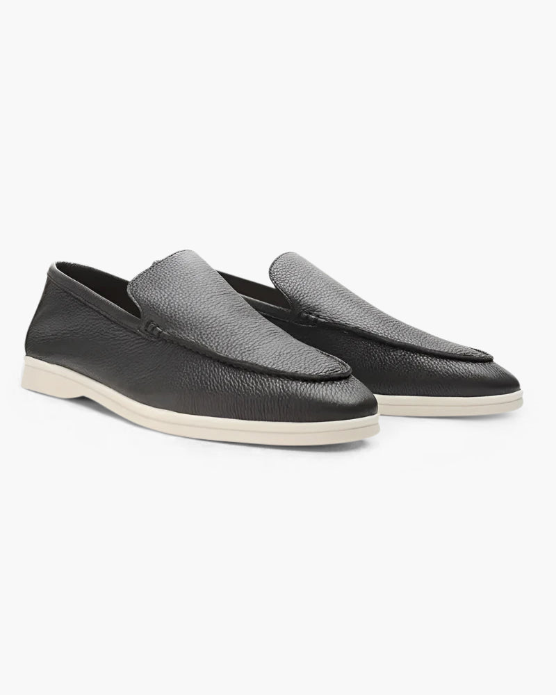 Herrslip-On Loafers Med Sydd Ovandel