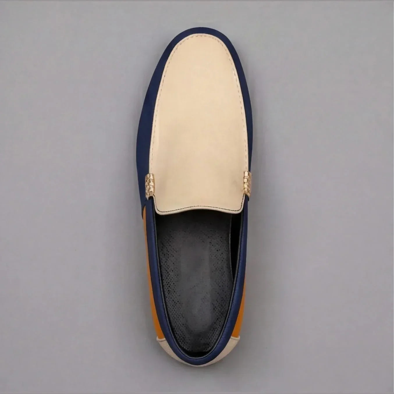 Herr Slip On Canvas Loafers Lätta Casual Patchwork Design