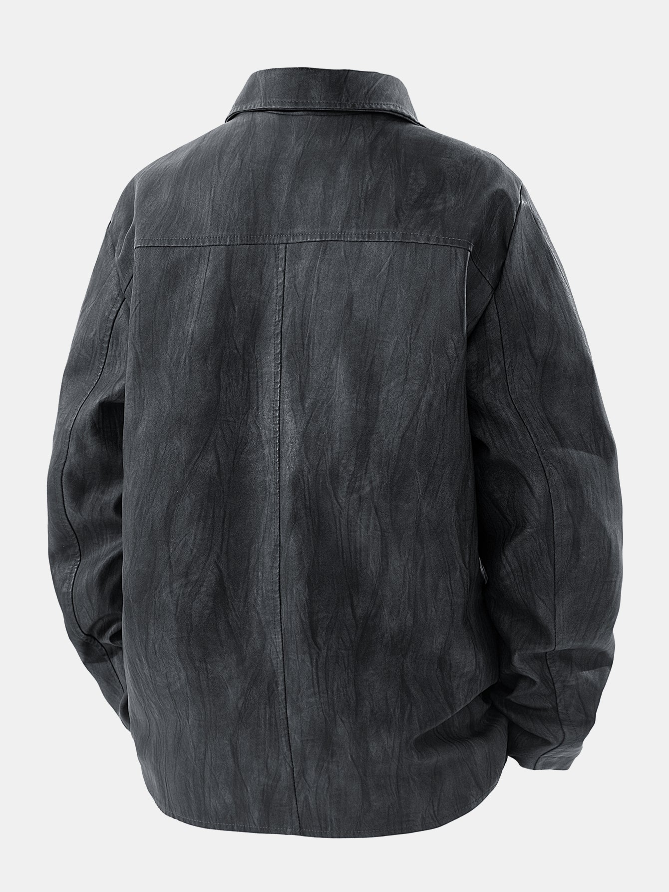 Herr arbetsjacka med texturerad yta och flera framfickor