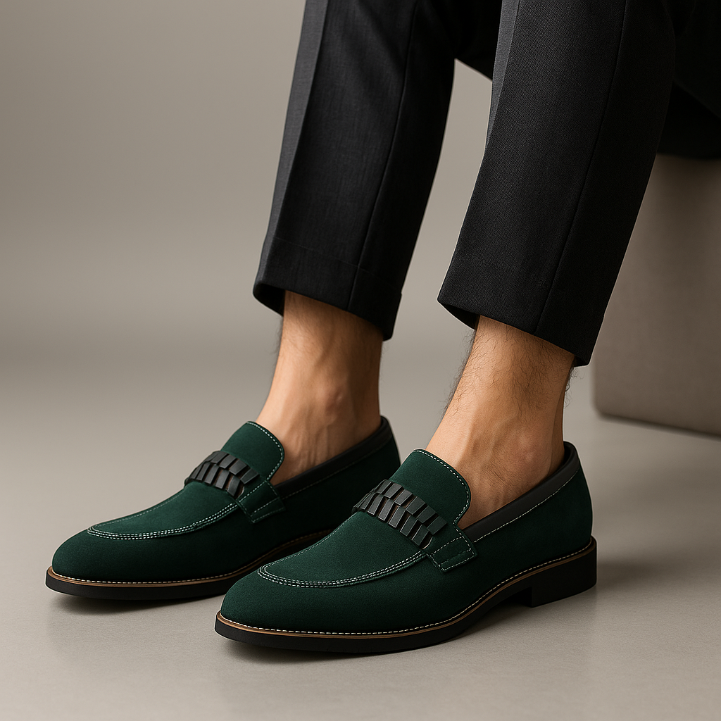 Herrloafers Konstmocka Slip-on med Flätad Rem