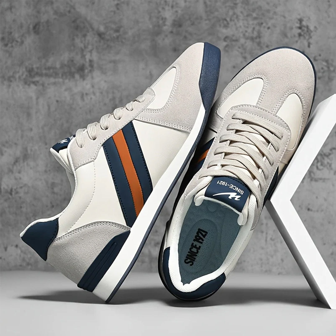 Herr Låga Sneakers Med Stripe Detalj Och Dämpad Insida