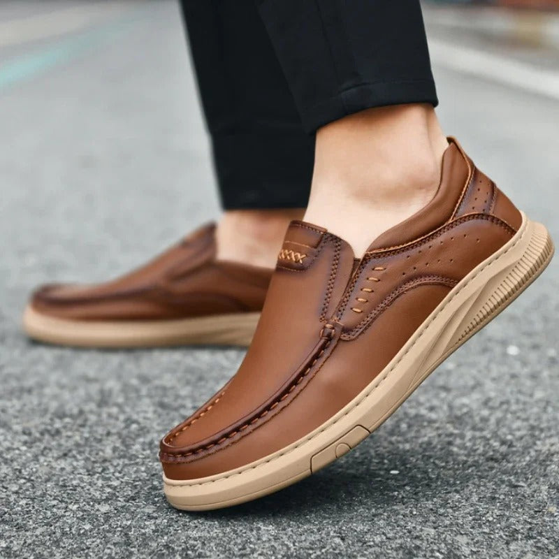 Herr Slip-On Loafers Med Dämpad Innersula Och Gummisula