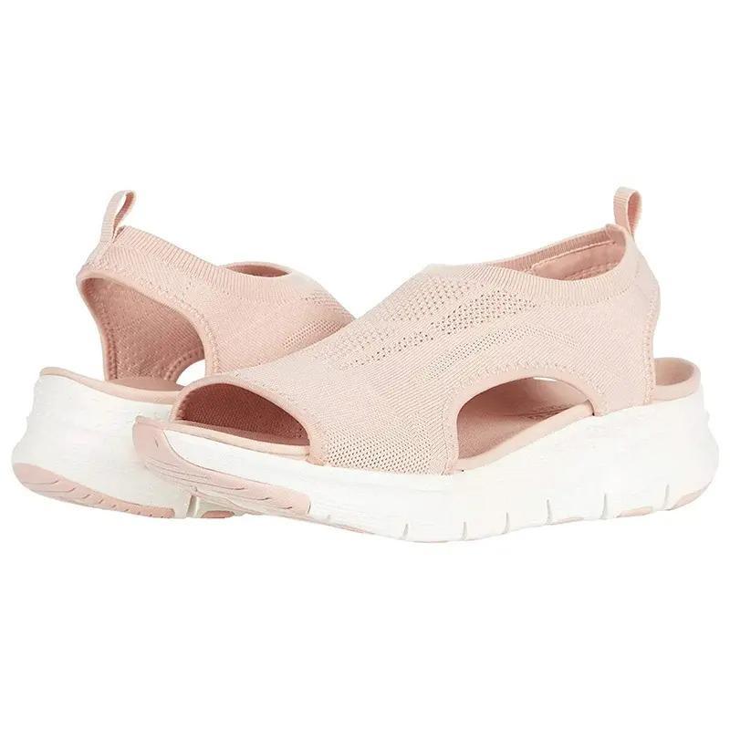 Kvinnors Sommarsandaler Slip-on med Bågstöd och Formad Fotbädd