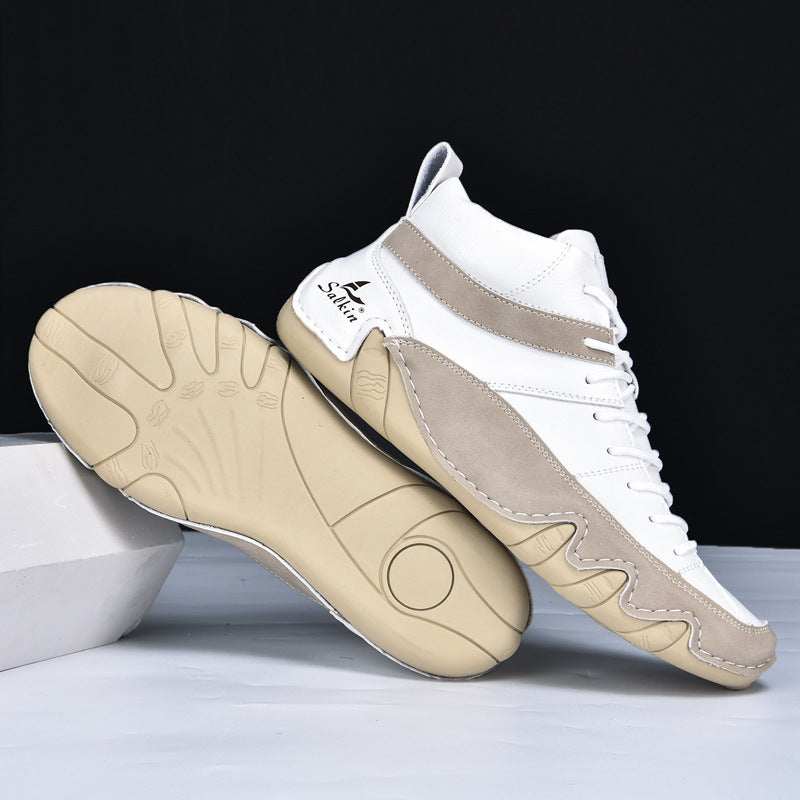 Herr Sneakers Med Vågformad Sula Och Kontrasterande Paneler