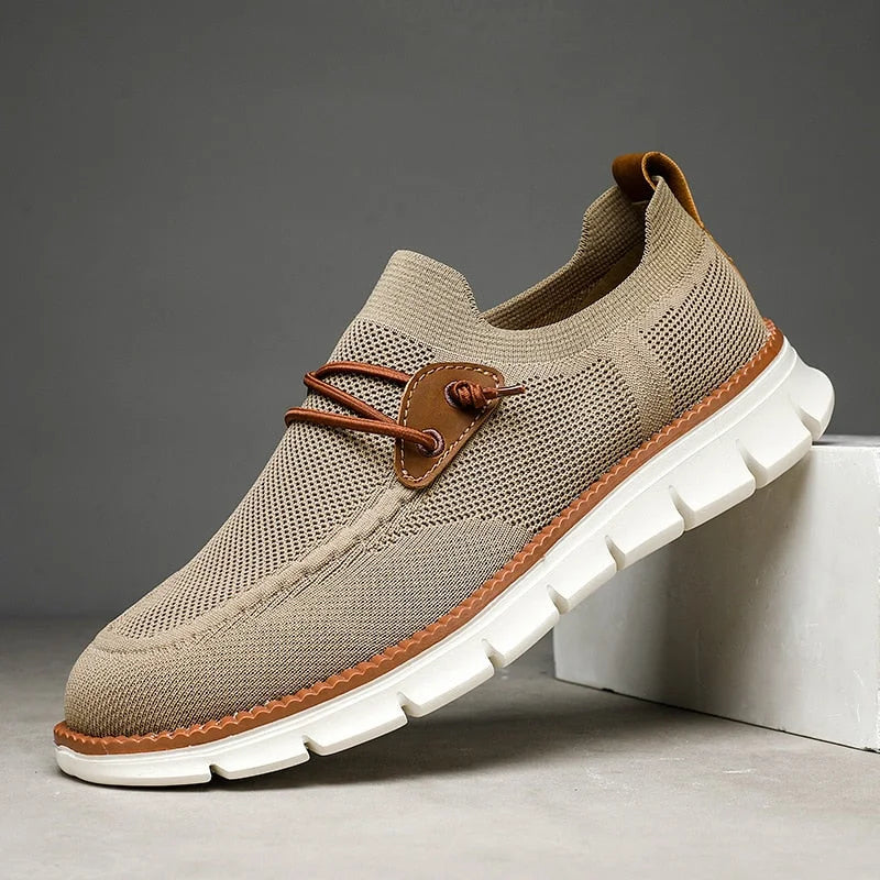 Herr Slip On Mesh Loafers Andningsbara Lätta Casual Skor